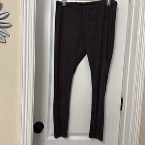 Santory crocodile snake skin animal print brown charcoal leggings size L